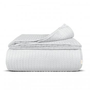 Покривало 160х230 Snow Knitted Braid COSAS білий