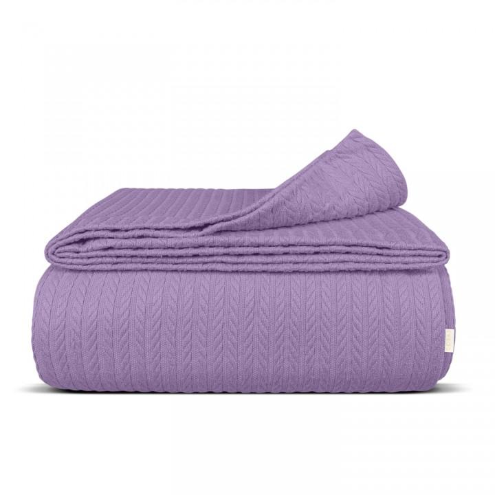 Покрывало 230х240 Lavander Knitted Braid COSAS орхидея
