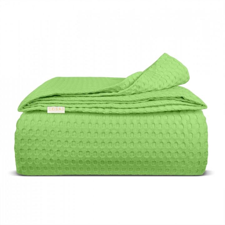 Покрывало 160х230 Lime Waffle Weave COSAS Лайм