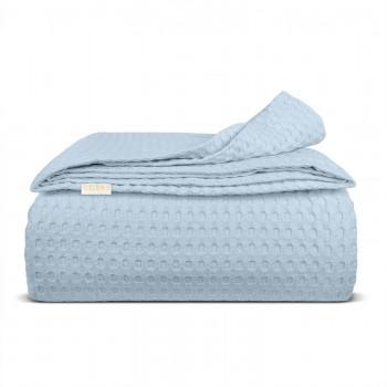Покривало 240х260 Wave Waffle Weave COSAS лазуровий