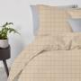 Полутораспальный комплект COSAS BEIGE GEOMETRY Ранфорс 160х220 см Бежевый/Серый