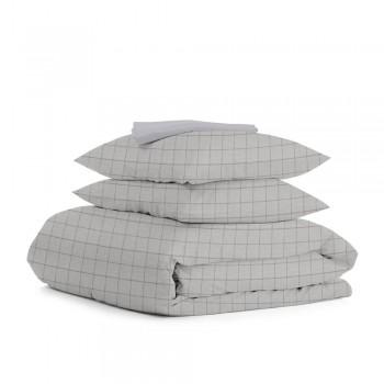 Полуторное постельное белье Grey Geometry COSAS серый 160х220 см