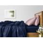 Полутораспальный комплект COSAS DARK BLUE SATIN CS1 Сатин 160х220 см Бежевый/Синий