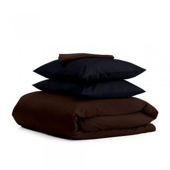 Полутораспальный комплект COSAS CHOCOLATE SATIN CS2 160х220 см Черный/Шоколадный