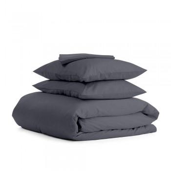 Євро комплект COSAS GREY SATIN 70 Сатин 200х220 см Сірий
