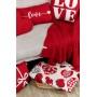 Плед вязаный Сердца Love Прованс 90х130 см Разноцветный (7837)