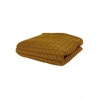 Плед Прованс Happy Fall Kosa Охра 130х170 см Жовтий (7146)