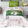 Покривало підліткове Aran CLASY бавовняне стьобане з наволочкою 180x240 см Football